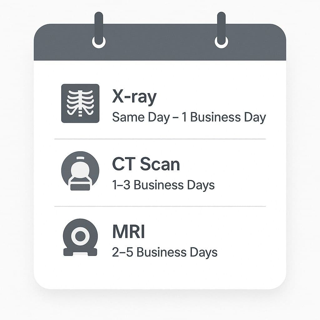 Imaging Turnaround Times Calendar