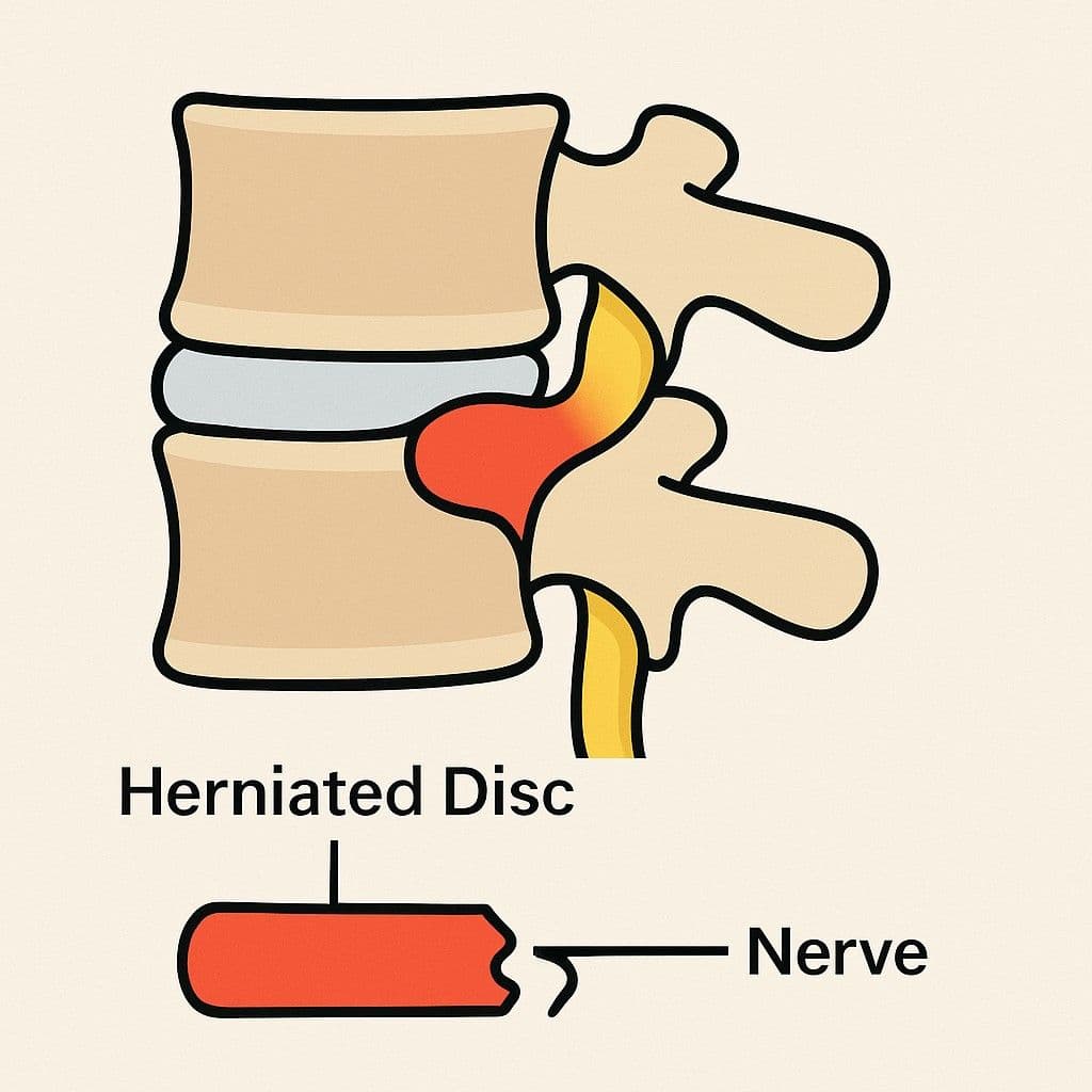 Herniated Disc on Spinal Nerve
