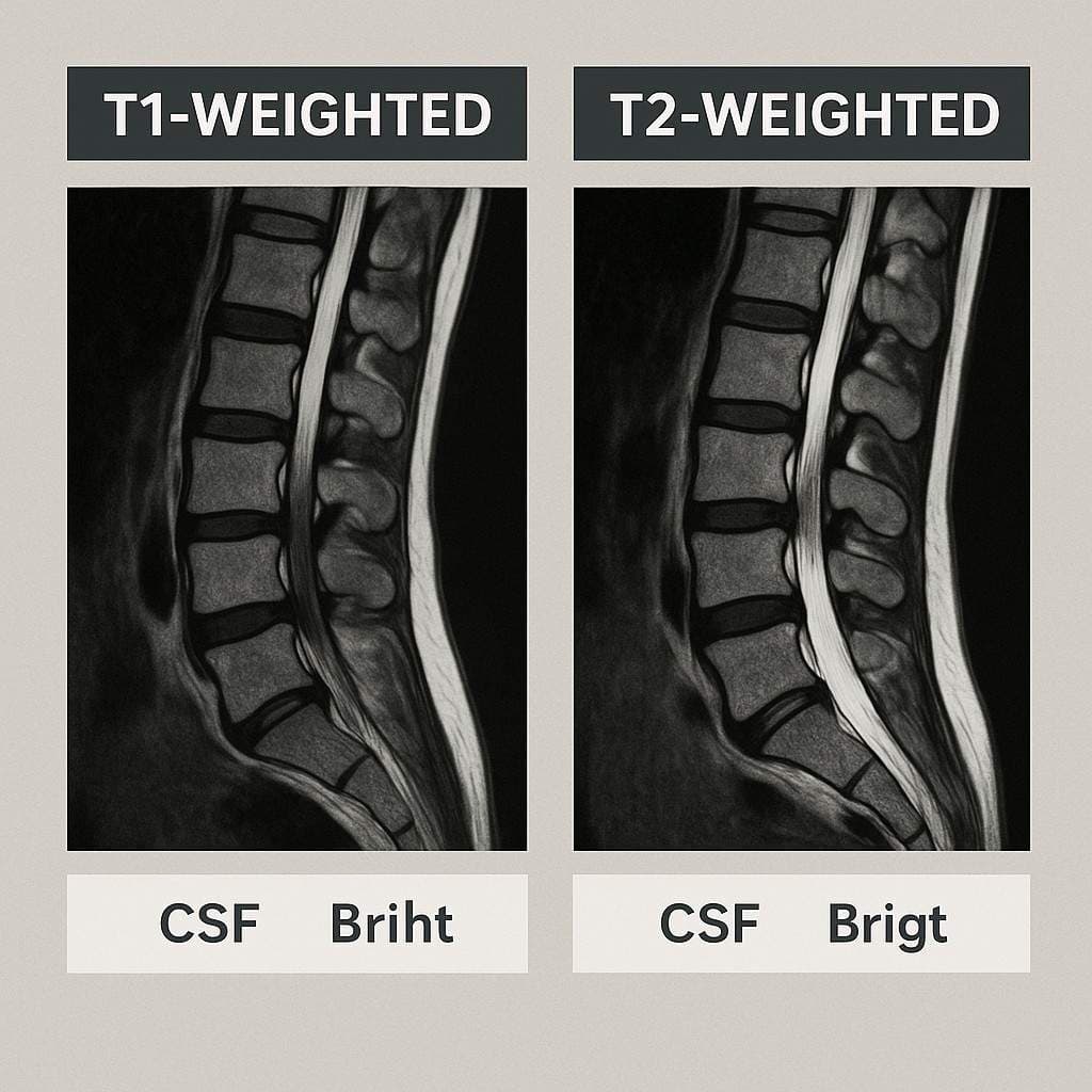Understanding T1- T2 weighted MRI scan Beaumont TX