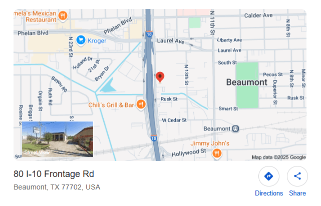 car accident cares google map location screenshot
