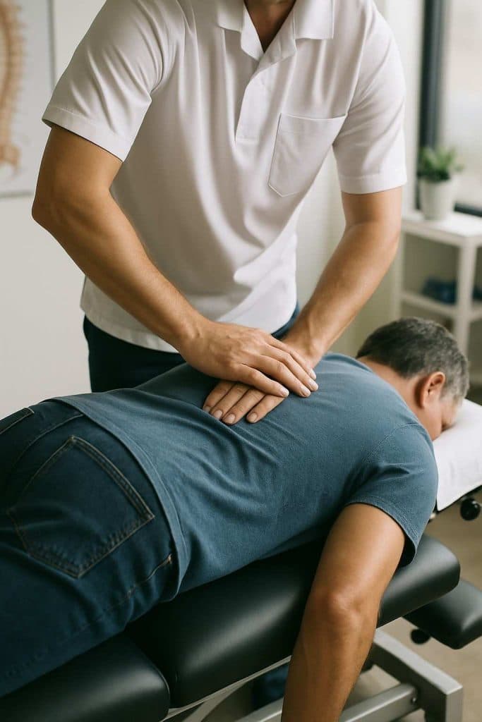 Image of Chiropractor Performing Adjustment