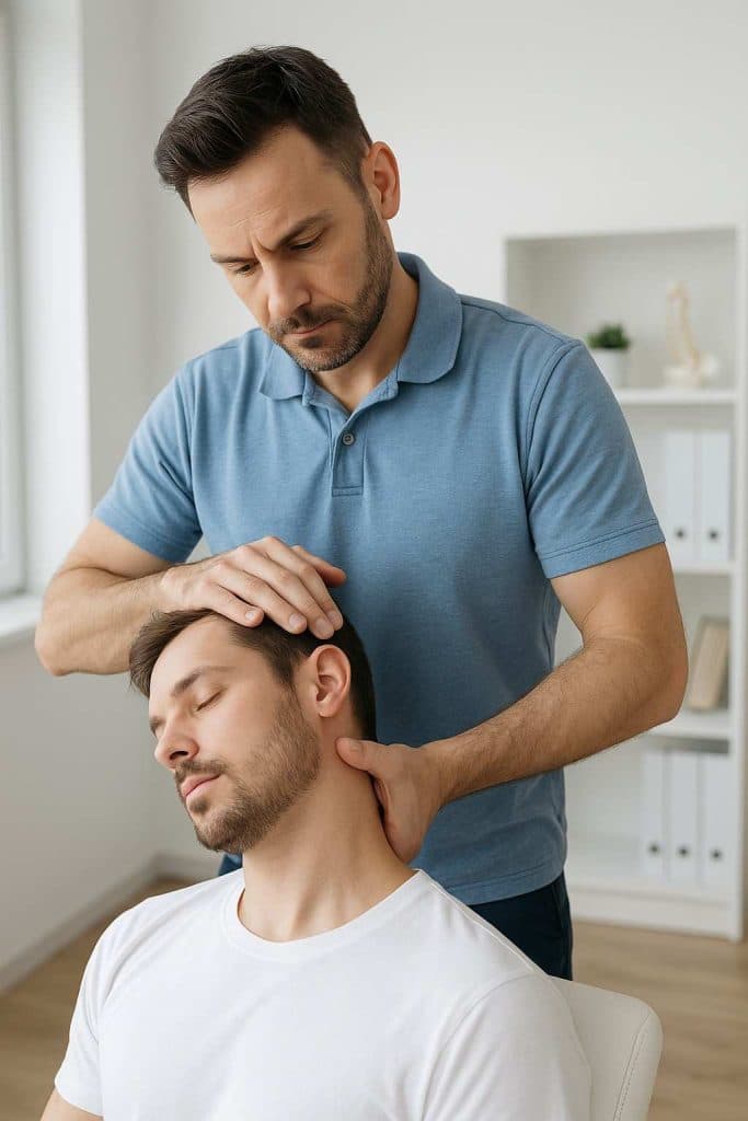 A photo of a chiropractic adjustment session