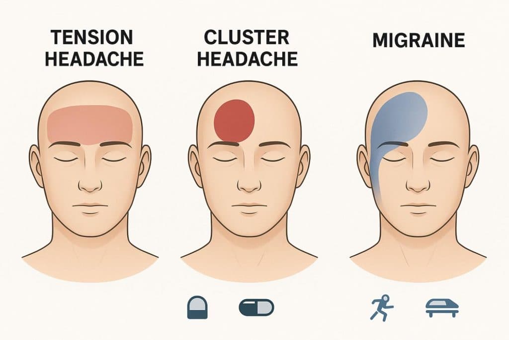 Headache Pain Locations Diagram