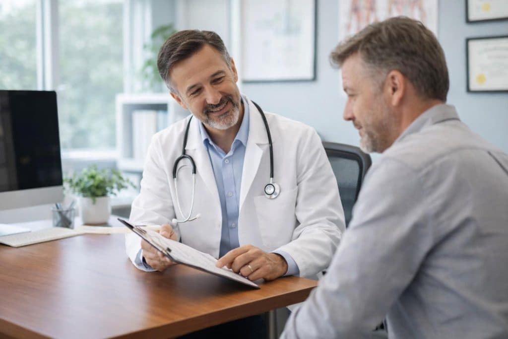 Primary care physician consulting with patient for chronic condition management in Beaumont TX