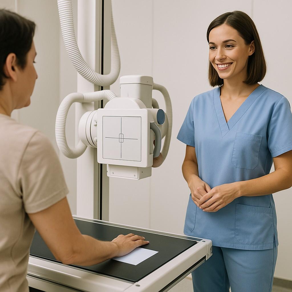 modern X-ray machine or patient receiving X-ray Beaumont TX