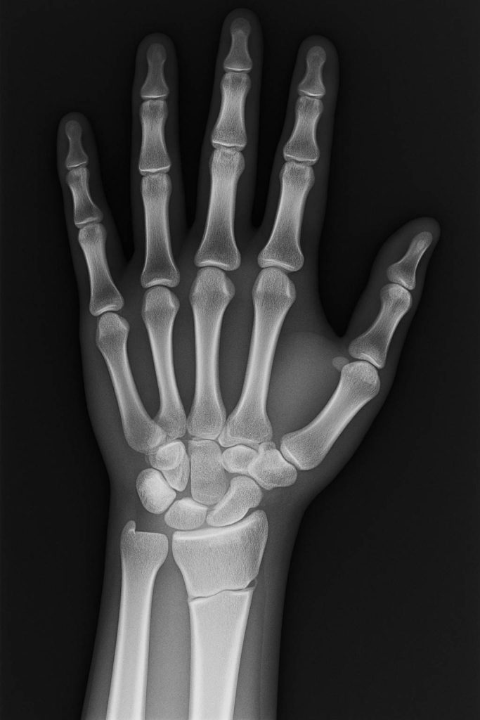 digital X-ray equipment or comparison showing image quality
