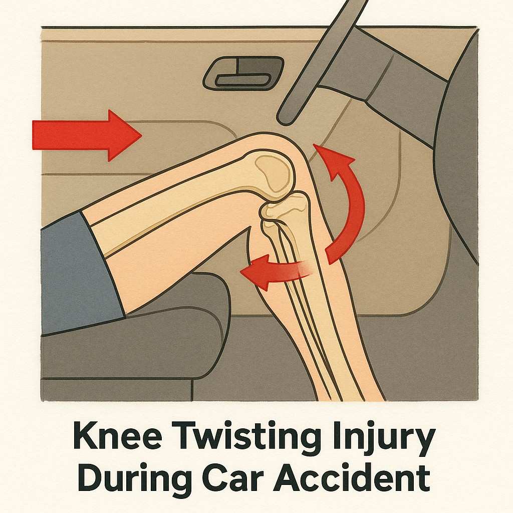 knee pain after car accident Beaumont TX