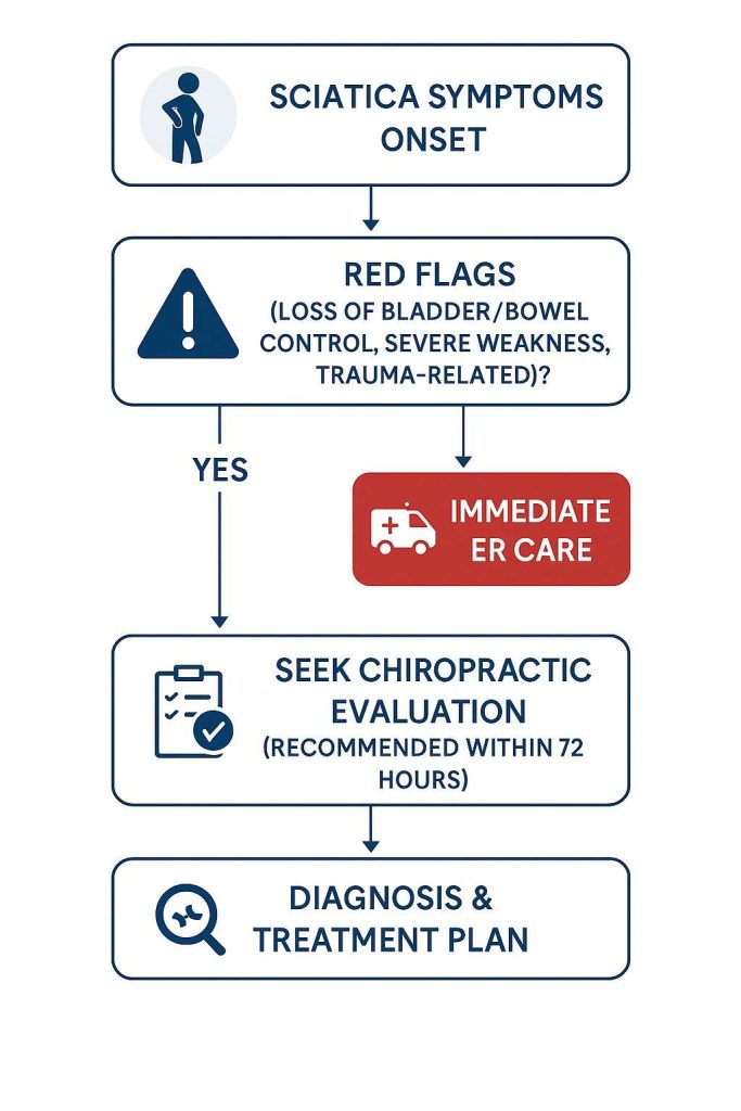 flowchart for post-accident massage timing
