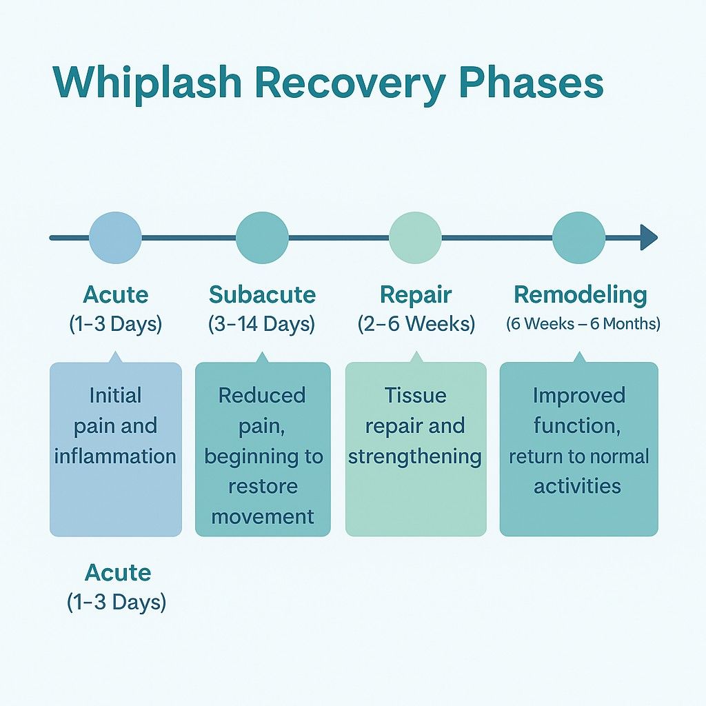 whiplash recovery phases