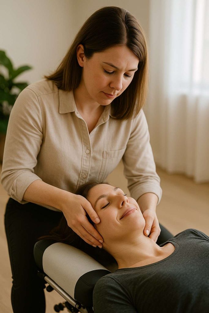 gentle chiropractic adjustment being performed