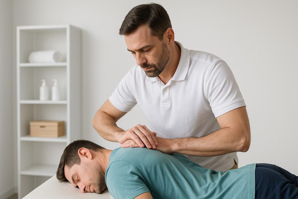 Chiropractic Adjustment in a Modern Clinic