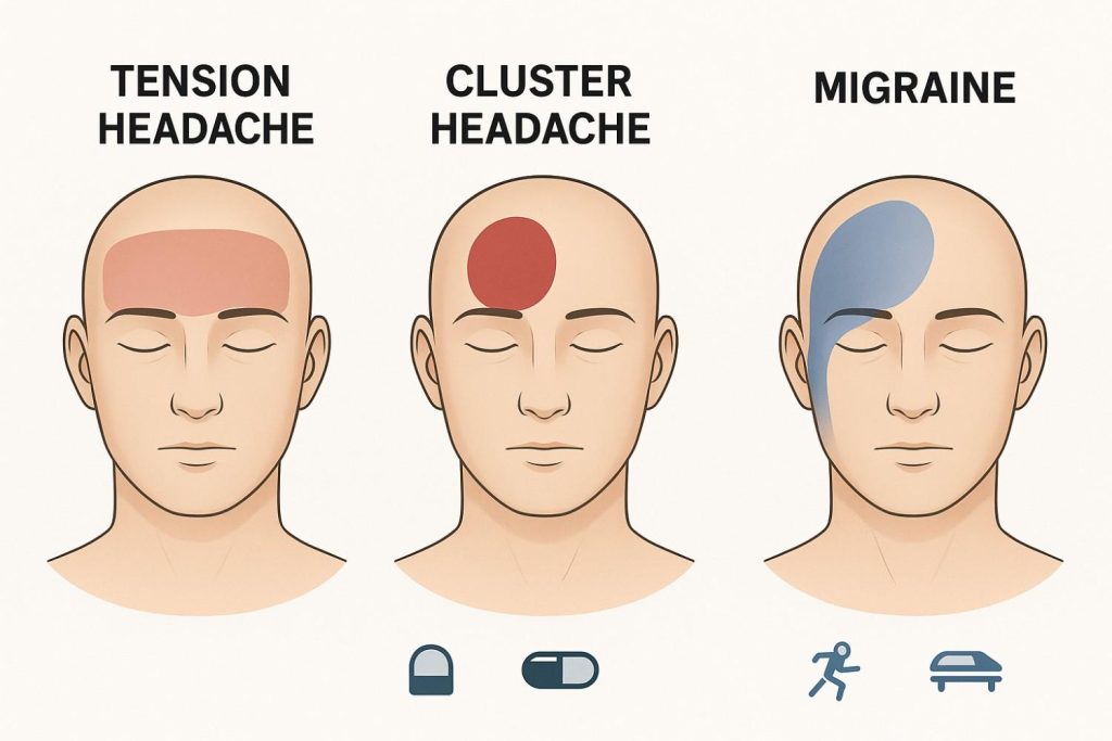 Headache Pain Locations Diagram