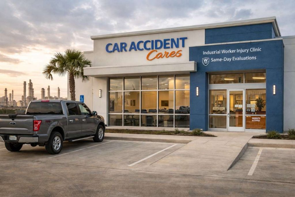 Car Accident Cares industrial worker injury clinic Beaumont TX — same-day evaluation available